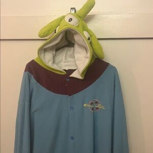 Alien Toy Story  Hooded Blue adult Onesie size XL